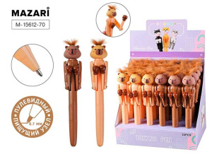 Ручка шариковая BOXING CAPYBARA, СИНЯЯ, пулевидный пиш.узел 0.7 мм, пластиковый корпус, сменный стер