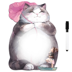 Магнитная доска c полем для рисования и письма арт. 73038/ 50 КОТ С ЗОНТИКОМ ( 21*29,3 см, мелованна