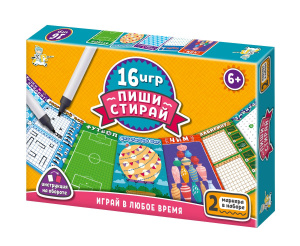 Игра развивающая /16 игр Пиши-Стирай/