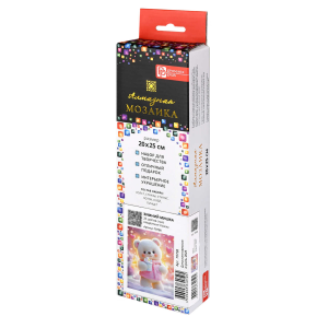 Алмазная  мозаика (набор для творчества) арт. 70798 / 50 ЗИМНИЙ МИШКА, размер: 20x25 см, (20 цветов 