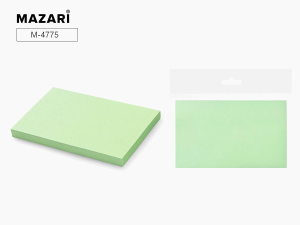 Блок для записи с липким слоем 76x127 см, 100 листов, зелёнй, ОПП-упаковка