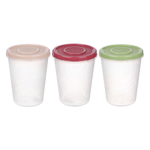 Банка для продуктов Sugar&Spice Vanilla с завинчивающейся крышкой 1л, пластик, 3 цвета