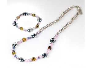 301-JW Браслет + колье /Шелест листвы/