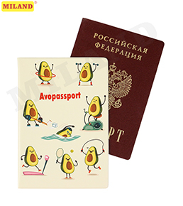 Обложка на паспорт Авокадо ПВХ slim ОП-0459