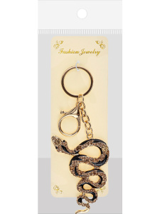 Брелок со стразами. /Озорная змейка/,  8*5.7 см Т-9121