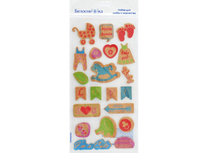 2714-SB Пробковые стикеры /Разноцветные флажки/