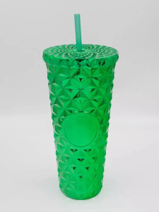 Пластиковый стакан с крышкой. Изумруд 700мл