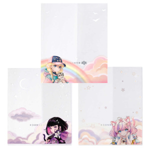 Обложки для тетрадей с рисунком арт.69101/ 200 АНИМЕ С КОТИКАМИ (3 шт. в наборе, 350х216 мм, цвет: р