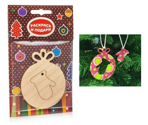 Z14 Елочное украшение Шарик с варежкой