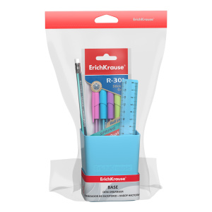 Набор настольный пластиковый ErichKrause Base, Pastel, голубой