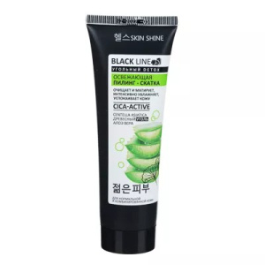 Пилинг-скатка для лица SKIN SHINE с древесным углем, центеллой азиатской и алоэ вера, 120мл