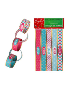 Набор Чудо для изготовления гирлянды: полоски с пожеланиями, из бумаги размером 16 см, 50 шт в набор