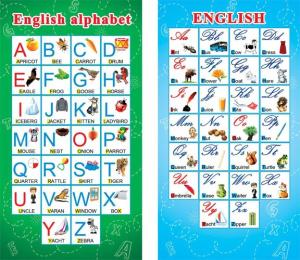 Карточка-шпаргалка Английский алфавит (абрикос) 1-80-0002