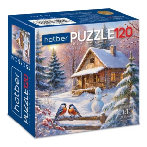/Premium/ ПАЗЛЫ для детей 120 элементов А5ф 150х150мм  -Зимняя сказка-