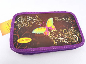 LPR0047 Пенал 2 отделения, 115*195*40 /Butterfly/