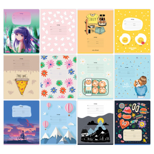 Тетрадь 24л., клетка BG /Mix-12. Девочки/, эконом Т5ск24 11733