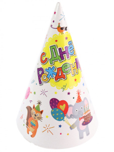 Колпаки  Праздник у зверят (16 см, 6 шт) флоупак ФЛ-6233