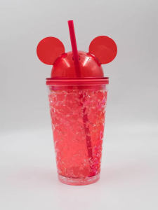 Пластиковый стакан с крышкой. Красный 450 мл