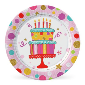 Набор бумажных тарелок Тортик, 6 шт d=180 мм