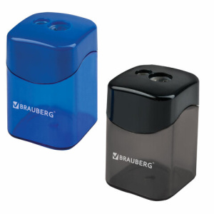 Точилка BRAUBERG /Win/, 2 отверстия для чернографитных карандашей (в том числе утолщенных), с больши