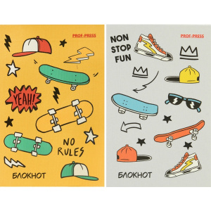 БЛОКНОТ А7 48л. МОДНЫЕ АТРИБУТЫ (Б48-3303) КБС, цвет.мелов.обл, блок-офсет