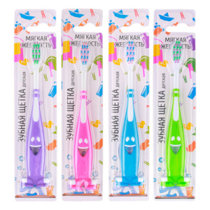 Зубная щетка детская Улыбнись, пластик, резина, мягкая жесткость, индекс 3, степень G<6 (10702070/16