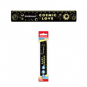 Линейка пластиковая ErichKrause Magic Sky, 15см, во флоупаке (stars)