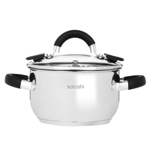 SATOSHI Арбон Кастрюля 16х9,5см, 1,8л, со стекл. крышкой, индукция (10702070/210825/5291054, Китайск