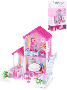 Домик для кукол /Вилла/(41.5*40*52) (мебель, кукла,в коробке) ( Арт. 2013225)