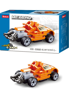 Конструктор пластиковый Sluban PowerBricks.Машина-жук (46 дет.,  инерц.мех. ) (Арт. M38-B0888B)