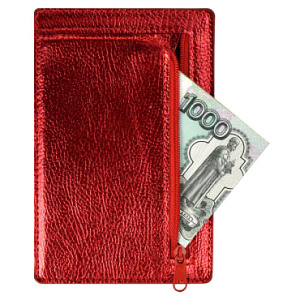 Чехол д/пласт. карт арт.48415/50 НАППА КРАСНЫЙ (142х92 мм, искусственная кожа /Наппа/, блинтовое тис