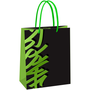 Пакет подарочный 18*23*10см MESHU /Happy/, выборочный лак, матовая ламинация MS_61578 (10131010/3008