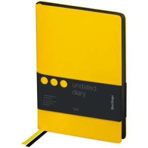 Ежедневник недатир. А5, 136л., кожзам, Berlingo /Fuze/, цветной срез, желтый UD0_87509 (10702070/070