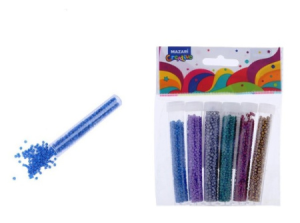 Набор бисера, 6 цветов x 7 г, 2 мм, пластиковая колба / ОПП-упаковка