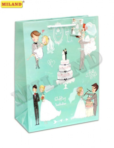 Пакет подарочный Наша свадьба (L) 12 шт ПП-7420