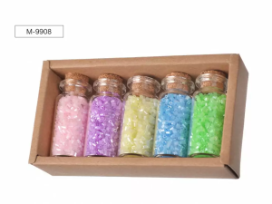 Набор бисера № 1, 5 цветов x 13 г, стеклянная колба / картонная коробка