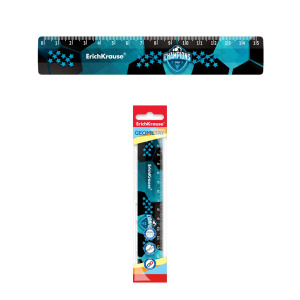 Линейка пластиковая ErichKrause Champions, 15см, во флоупаке