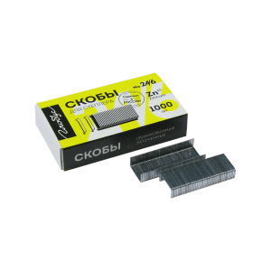 Скобы для степлера №24/6 Globus, оцинкованные, 1000шт.