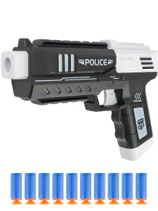 Пистолет (20х4х14 см,10 софт-патронов, в коробке)  (арт.3060912)