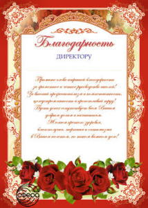 Ш-6526 Благодарность директору
