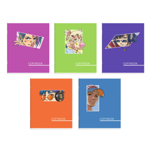 Тетрадь, 48 л, клетка, арт. 63711/ 10 АНИМЕ ГЕРОИ мягкий переплёт (2 скобы), мелованный картон 190 г