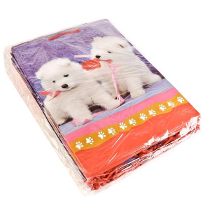 ПАКЕТ ПОДАРОЧНЫЙ 'ВЕСЕЛЫЙ ПРАЗДНИК' ДОМАШНИЕ ЖИВОТНЫЕ, СОБАКИ, 33Х46Х20СМ, ГЛЯНЦ. УП-24ШТ в кор.3уп