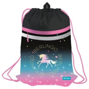 Мешок для обуви 1 отделение Berlingo /Perfect/ 340*460мм, вентиляционная сеточка, светоотражающая ле