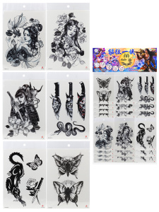 Татуировка-наклейка (14,8х21) Восточные мотивы микс (Арт. WS011) кратно 20