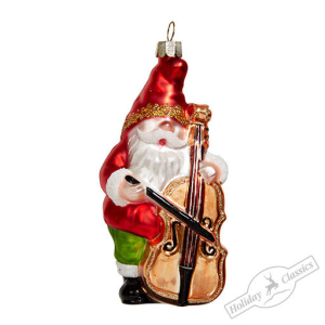 Гном-виолончелист (стекло) 5,5х4х11 см