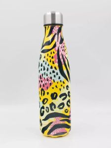 Вакуумная бутылка из нержавеющей стали. Желто-черный 0,5л