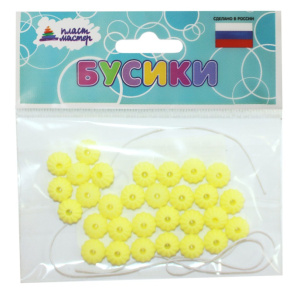 Набор бусин /Цветочек/ (желтый) 1/100