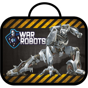 Папка школьника А4 с ручками + твёрдое дно Боевой робот печать на ткани