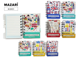 Блокнот на евроспирали I LOVE LONDON 9,3х12 см, 57 л., линованный внутренний блок, плотность бумаги 