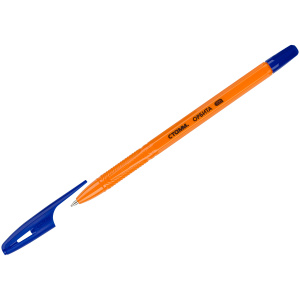 Ручка шариковая СТАММ /Орбита 100/ синяя, 0,7мм, оранжевый корпус РШ-30140